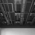 Ceiling Pipes Industrial Metal Mechanical System Arrangement In Building Interior Structure 3d model
