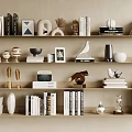 Quiet Wind Decorative Ornaments Combination Books 3d model