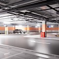 Underground parking lot Traffic facilities Reflective mirror Protective column Deceleration road arch car stopper 3d model