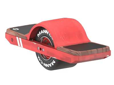 Red Manny Sports Equipment Scooter With Large Wheels And Modern Design 3d model