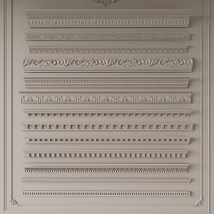 French plaster line 3d model