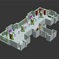 Modern Office Space Interior Design With Multiple Functional Zones Colorful Sections And Tables Chairs