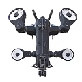 Mechanical Robot Structure Featuring Symmetrical Wings Central Emblem And Circular Parts 3d model