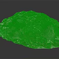 Natural Rocky Terrain Model With Broken Rocks Varied Soil And Green Vegetation