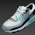Nike Air Max Sneakers White Light Green Black Gray Mesh Leather With Cushioned Air Sole