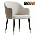 Light Beige Velvet Single Chair with Modern Design and Black Wooden Legs with Golden Tips