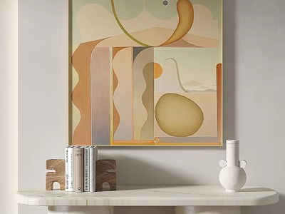 Modern abstract painting simple abstract decorative painting 3d model
