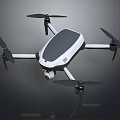 Smart Drone Quadcopter With Camera And Modern White Black Body Design