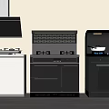 Range hood gas stove range hood 3d model