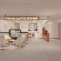 Luxury Coffee Shop Interior Design With Comfortable Seating And Elegant Decor 3d model
