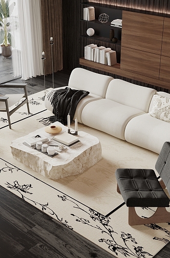 Middle Ancient Style Sofa Coffee Table Combination Single Sofa 3d model