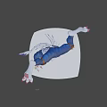 Game And Movie Character 3D Model Design With White Blue Outfit And Fantasy Elements
