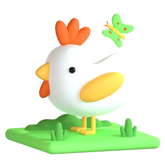 Modern Chick Cartoon Chick Anime Chick 3d model