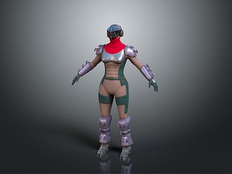 Sci-fi Beauty Cyber Beauty Sci-fi Woman Warrior Future Woman Warrior Sci-fi Lady Soldier Cyber Woman Warrior 3d model