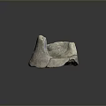 Ancient Broken Circular Stone Daily Necessity With Intricate Carved Patterns 3d model