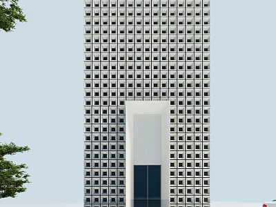 Modern Door Head Door Facade Architectural Appearance Head Brand Clothing Store 3d model