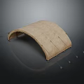 Modern Arched Furniture With Beige Fabric Material Support Legs And Simple Design