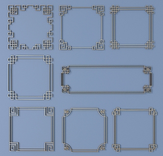 New Chinese lines with ancient patterns 3d model