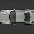 Modern Silver Sports Car Featuring Rear Spoiler And Orange Wheels Exterior Design