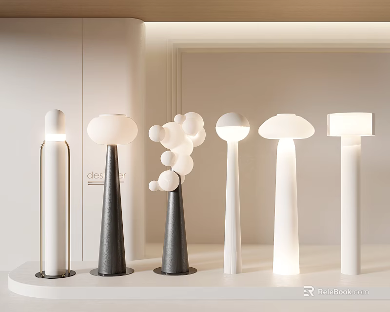 Modern Floor Lamps with Various Stylish Designs and Different Shapes for Home Decor 3d model 