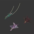 Three Advanced Fighter Jets Flying With White Trails In Dark Sky