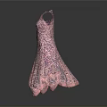 Pink Vase With Intricate Hollowed Patterns And Blue Base For Home Decor