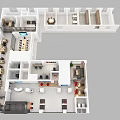 Bright Spacious Modern Bank Service Hall With Transaction Windows Self Service Machines And Comfortable Seats
