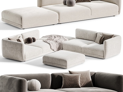 Modern Light Luxury Multiplayer Sofa Collection model