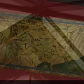 Ancient Chinese Map Wall Decor with Mountains Rivers and Chinese Characters Vintage Scroll Style