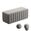 Modern sofa stool Eichholtz upholstery fabric cushion 3d model