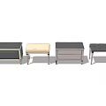 Modern Stylish Sofa Stools With Various Designs And Different Color Choices 3d model