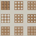 Silly partition hollow cement brick partition hollow brick screen partition wall porch 3d model