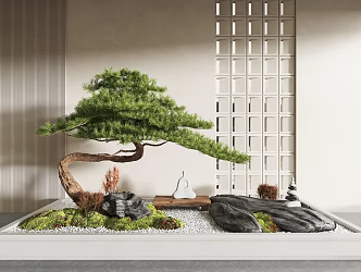 Modern landscape sketch plant landscape sketch 3d model