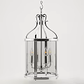 Modern Metal Frame Chandelier With Glass Shade And Candle Style Bulbs