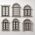 Jane European window combination arched window casement window floor-to-ceiling window arc window 3d model