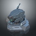 Turret Turntable Railgun Sci-fi Tower Defense Game Tower Defense Sci-fi Turret Game Turret Game Battery 3d model