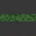 Decorative Green Plant Wreath Composed Of Lush Fresh Foliage In Circular Form
