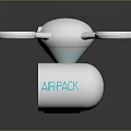 Modern White Drone With Sleek Body Four Propellers And Blue Lights Design