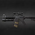 Modern Tactical Rifle With Optical Scope Magazine Barrel And Stock Design