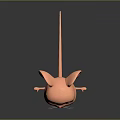 Cute Pink Mouse Game And Movie Character With Big Eyes Standing Arms Outstretched