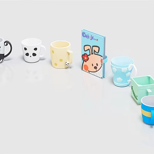Modern Cup Cartoon Water Cup 3d model