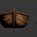 Traditional Wooden Boat With Open Design And Wooden Seats Classic Structure