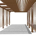 Modern gallery structure 3d model