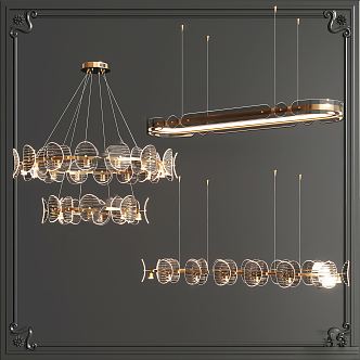 Light Luxury Chandelier 3d model