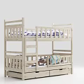 Nordic Bed Up and Down High and Low Bed 3d model
