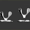 Elegant Silver Petal Shaped Metal Decorative Ornaments For Home Living
