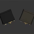 Dual Commercial Safes With Black Exterior Gold Circular Locks And Heavy Duty Security Design