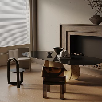 Modern table combination 3d model