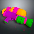 Colorful Plastic Toy Water Gun With Multicolored Design For Kids Playtime Activities