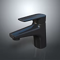 Black Modern Bathroom Faucet With Single Handle And Sleek Design